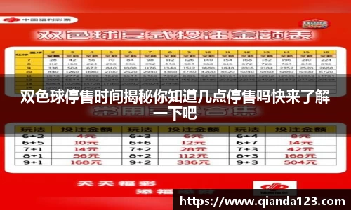 双色球停售时间揭秘你知道几点停售吗快来了解一下吧